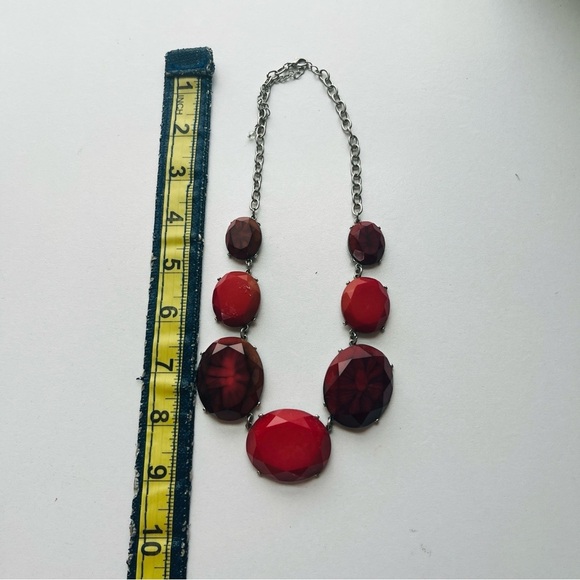 Elegant Red Statement Necklace - Picture 3 of 5